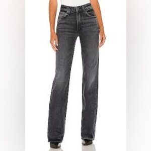 Free People/We The Free French Girl Flare Jeans, "Misty Black" Wash, Size 28 EUC